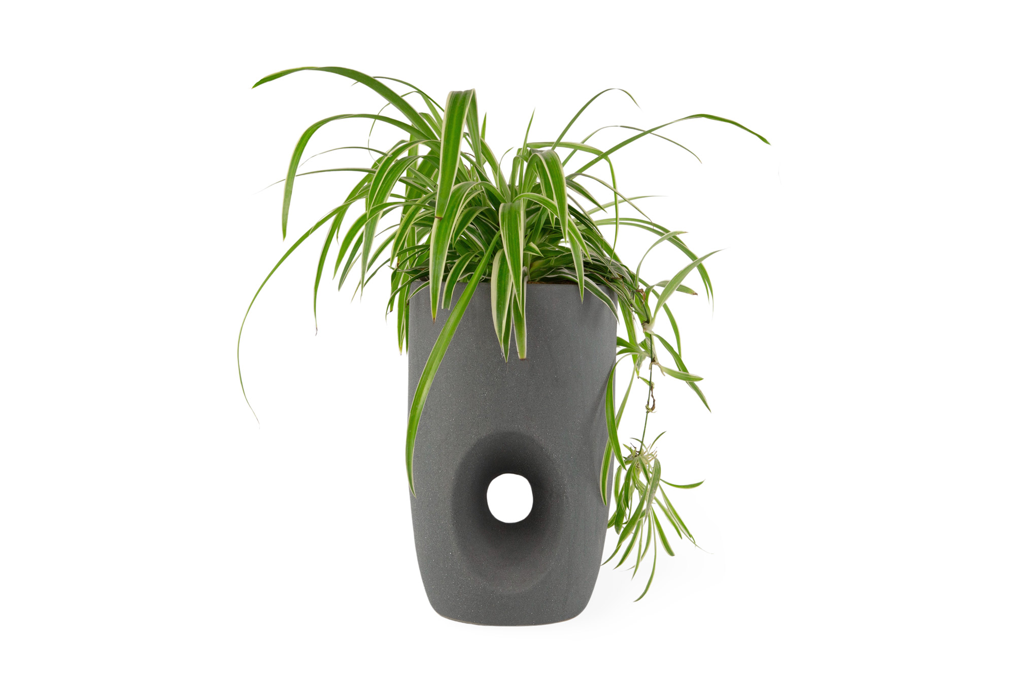 Trautesheim® Keramik Vase GRAPHIT 34 cm hoch 19 cm Durchmesser, 3,6 kg schwer, grau 