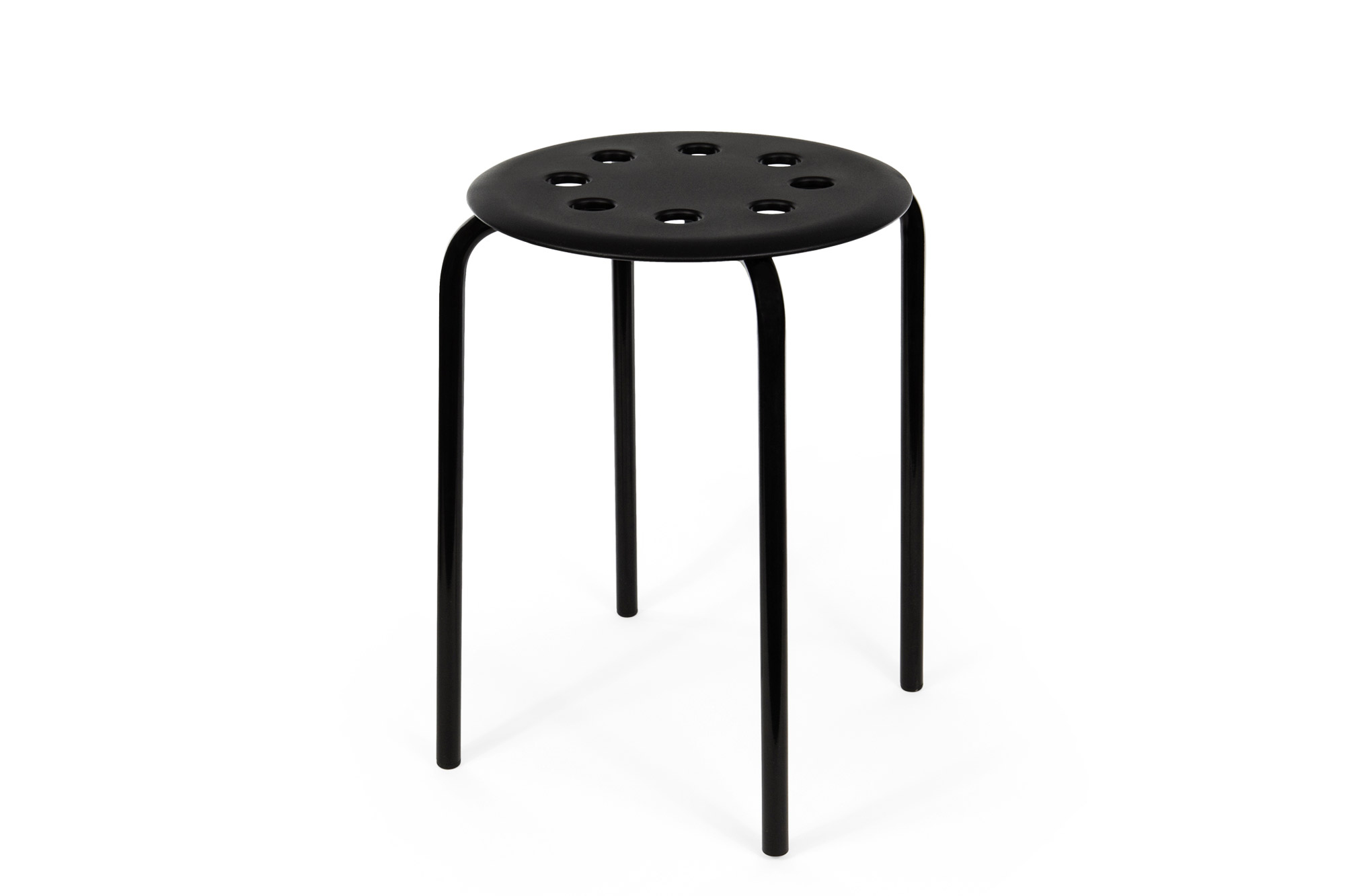 IKEA MARIUS Hocker - schwarz oder weiß - stapelbar - 45 cm hoch