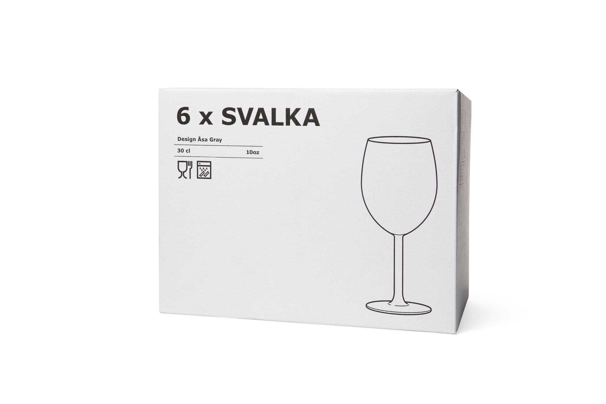 IKEA SVALKA 6er-Set Gläser, Wein-oder Sektgläser