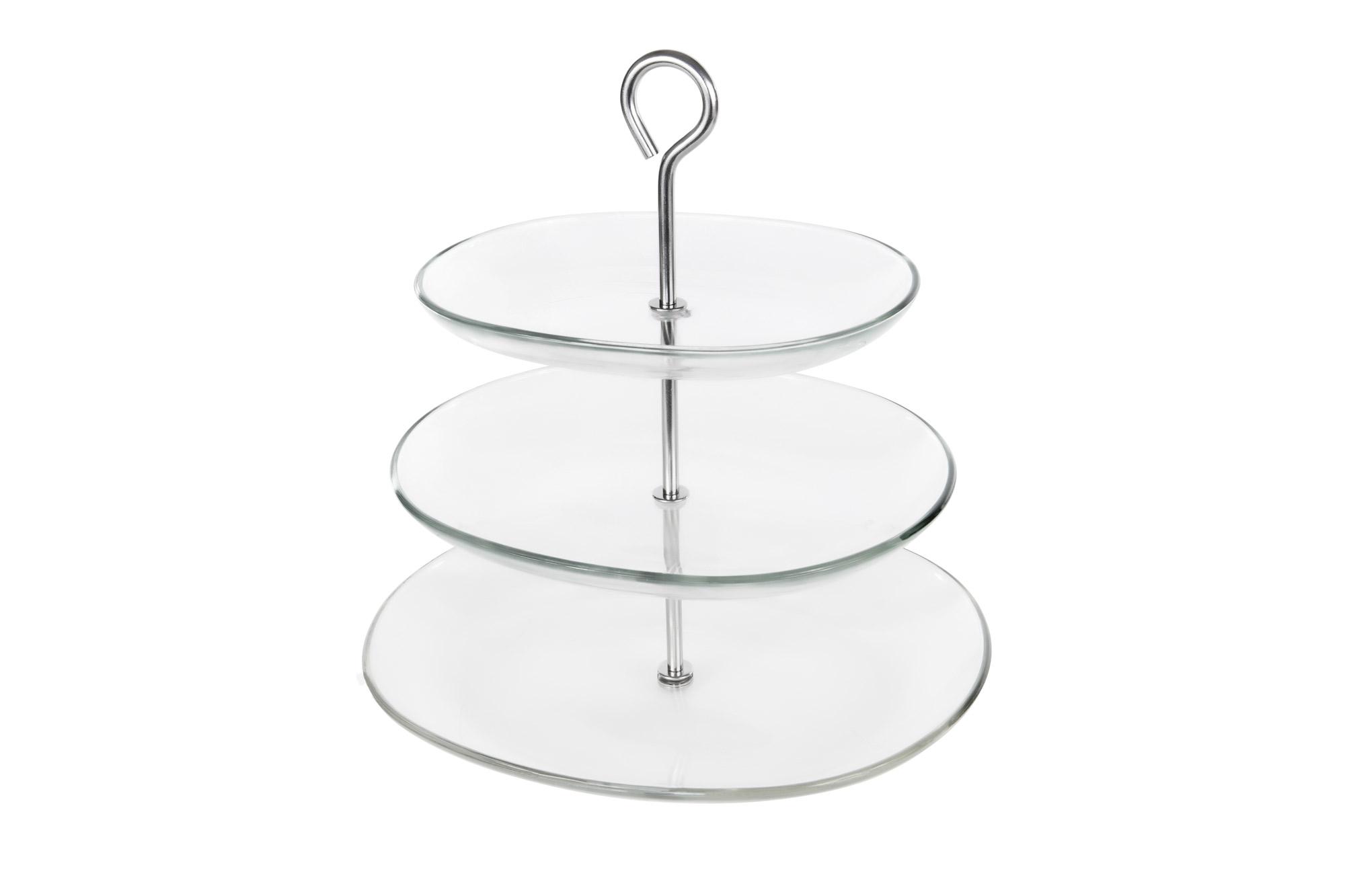 IKEA KVITTERA Etagère - mit 3 Glasböden - Klarglas und Edelstahl 