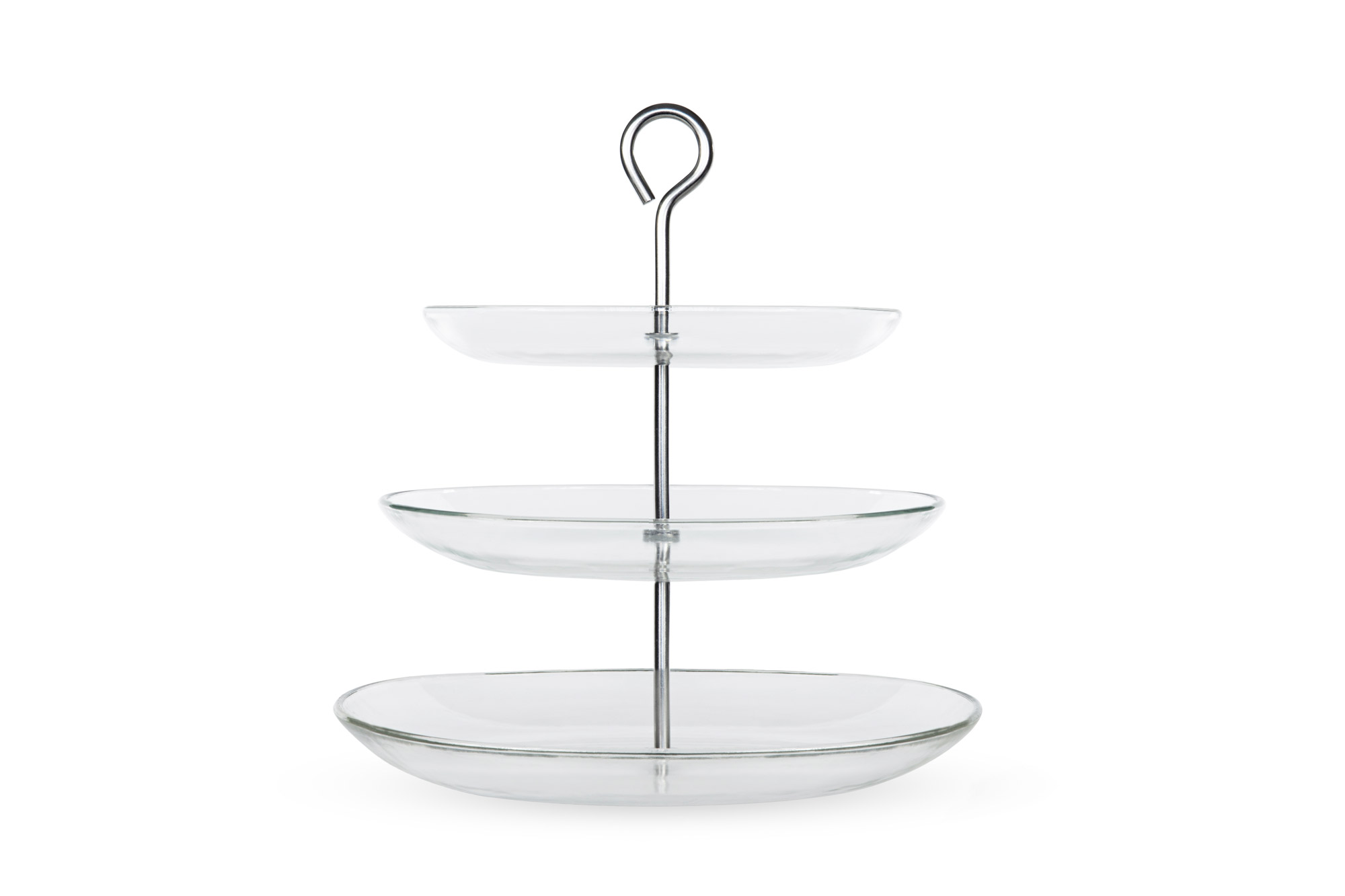 IKEA KVITTERA Etagère - mit 3 Glasböden - Klarglas und Edelstahl 