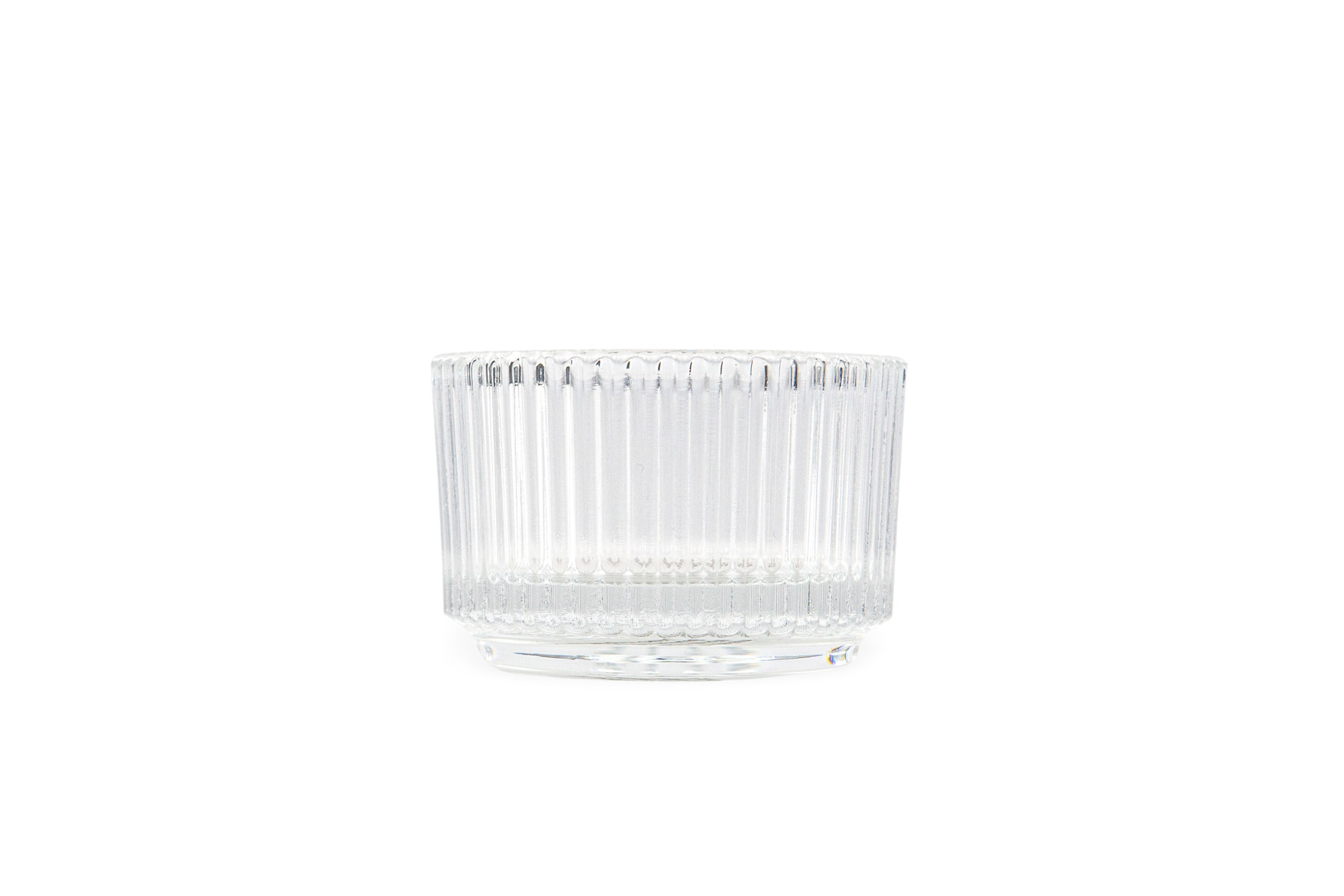 IKEA FINSMAK Teelichthalter aus geriffeltem Glas 6er Set - stapelbar  