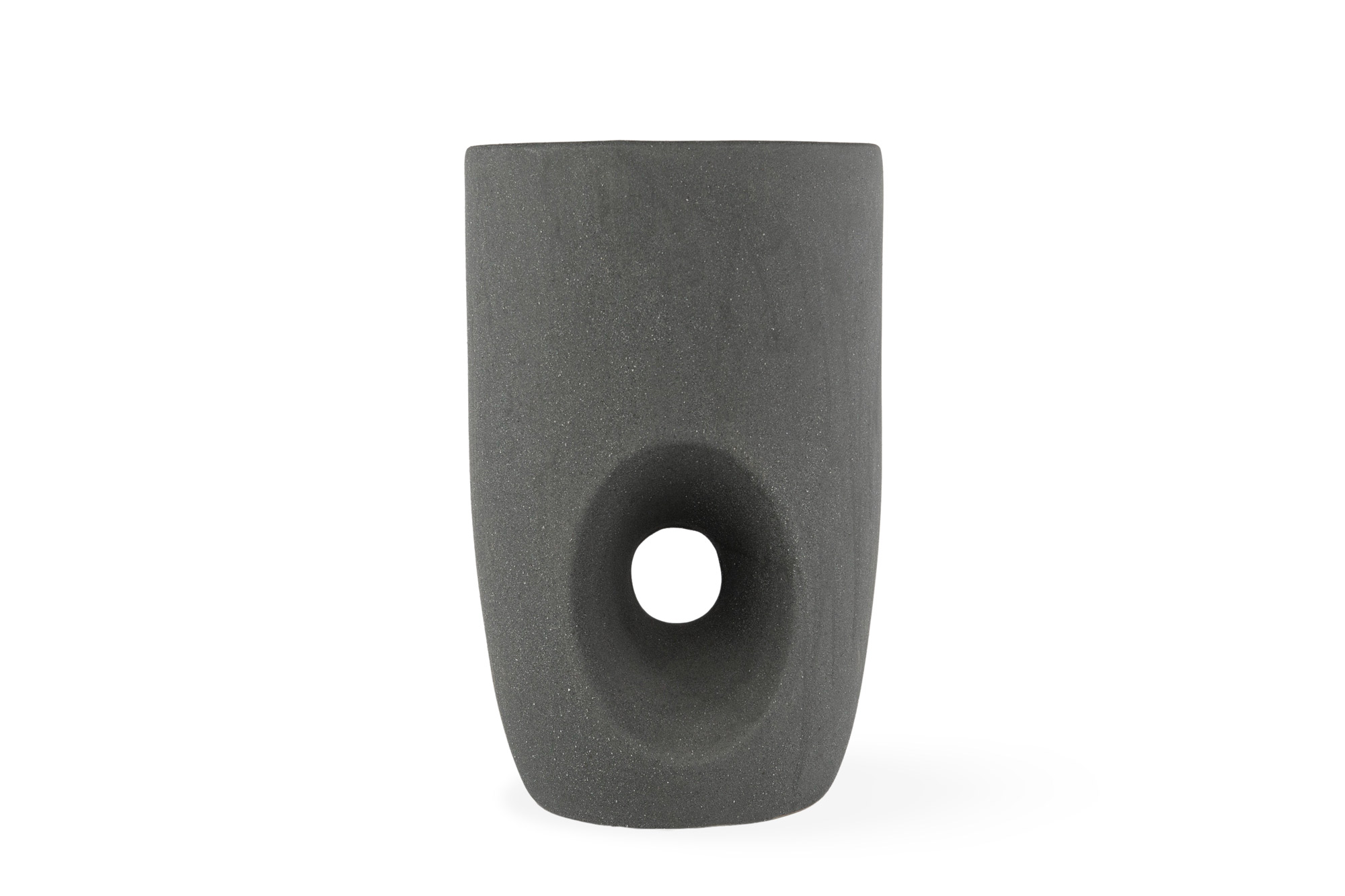 Trautesheim® Keramik Vase GRAPHIT 34 cm hoch 19 cm Durchmesser, 3,6 kg schwer, grau 