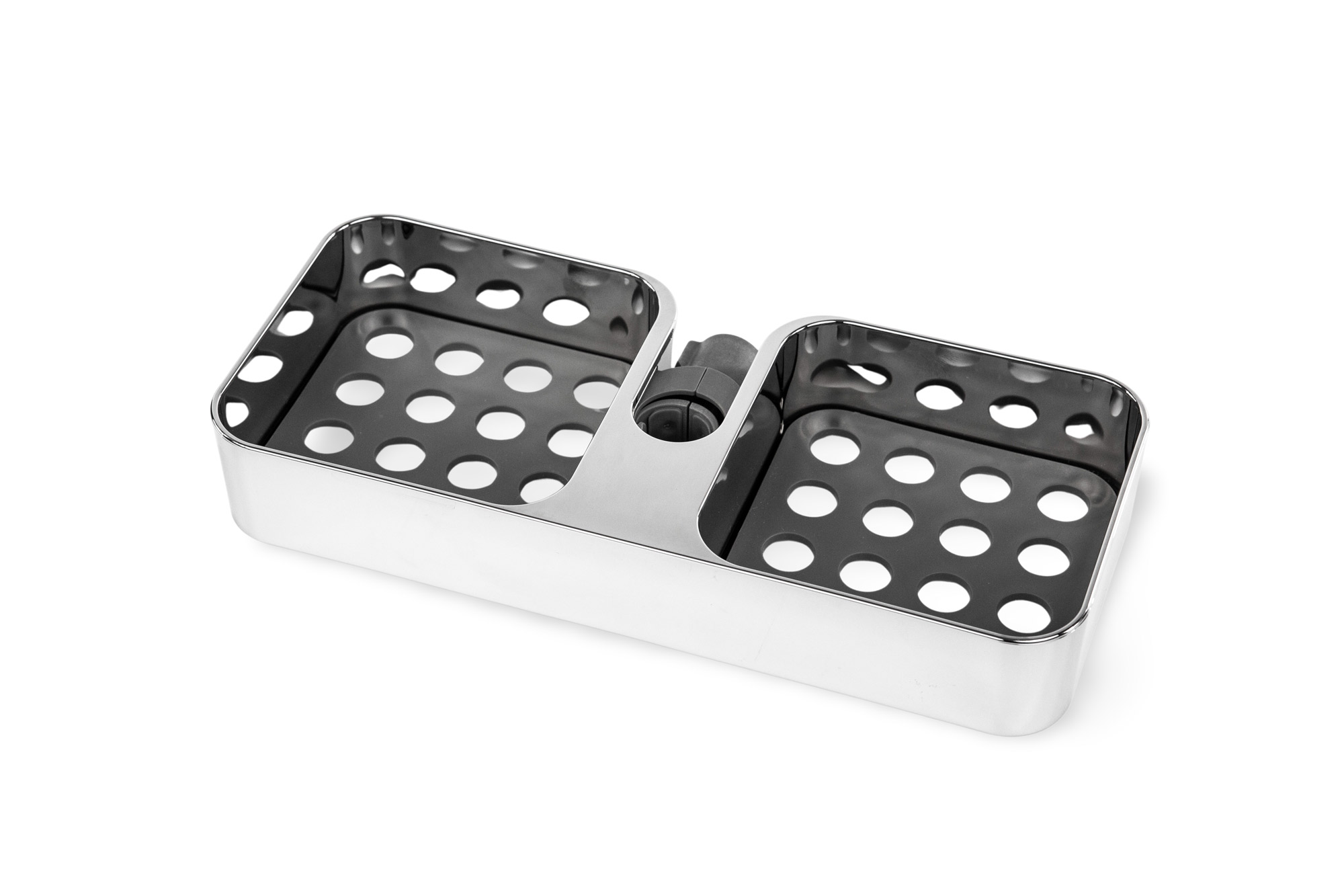 IKEA BROGRUND Duschablage verchromt, 25 x 4 cm, zur Montage an Duschstangen
