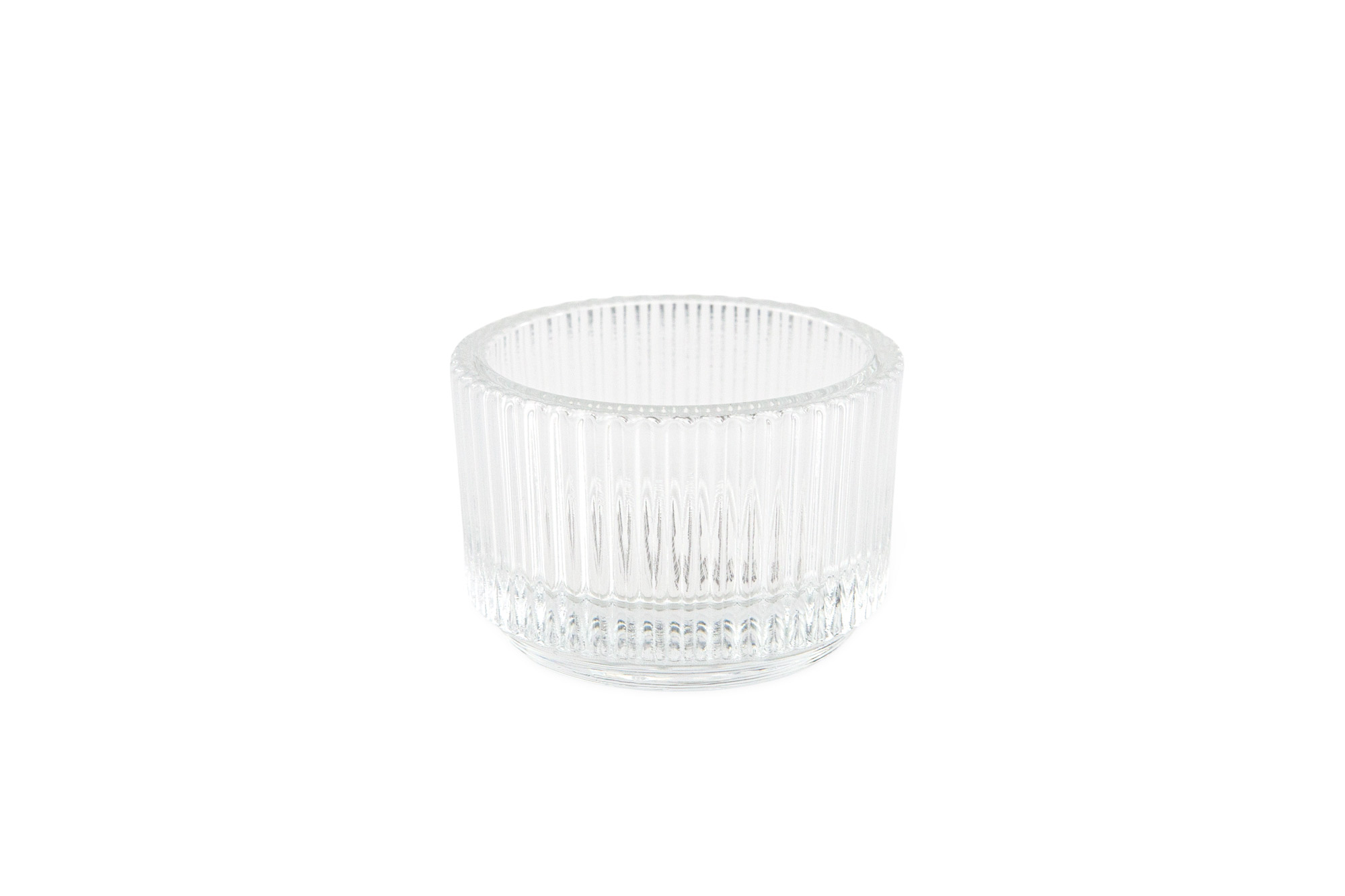 IKEA FINSMAK Teelichthalter aus geriffeltem Glas 6er Set - stapelbar  